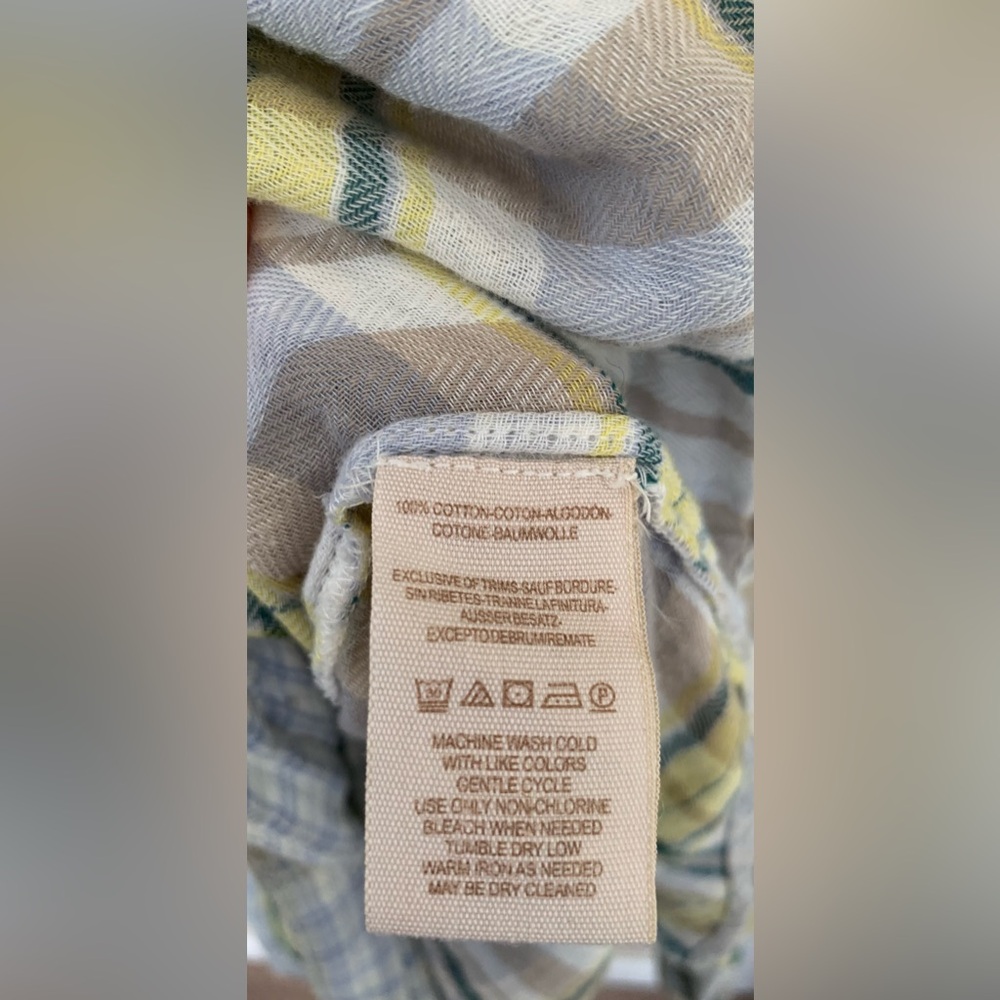 Reduced! Free People Plaid Button-Up Shirt with dolman sleeve. GUC. Size XS-M. - Picture 5 of 5